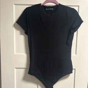 Abercrombie & Fitch Black Short Sleeve Bodysuit